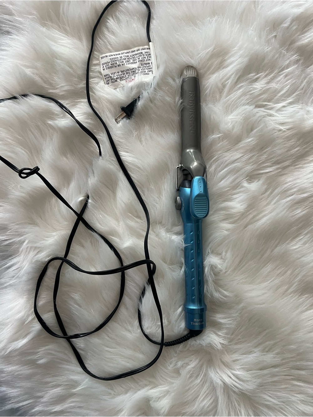 BaBylissPRO Nano Titanium Spring Curling Iron - Blue - 1": Hair Styling Electric